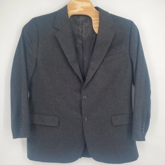 Jos.‎ A. Bank 48R 2B 100% Pure Cashmere Sportcoat Charcoal Gray 659769 Flawed - Picture 1 of 16